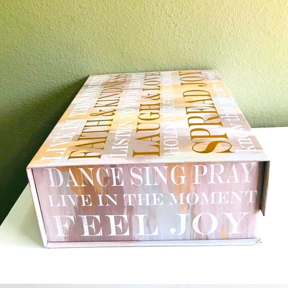 🌺4 Items 25$🌺 Tri-Coastal Storage Box - Positive Affirmations NWT - Picture 8 of 10